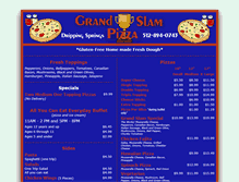 Tablet Screenshot of grandslam-pizza.com